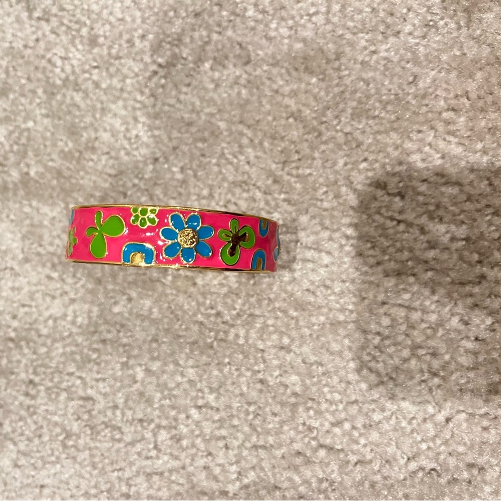 Colorful Floral Bangle Bracelet - Picture 1 of 3